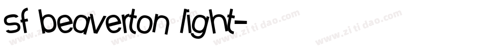 sf beaverton light字体转换